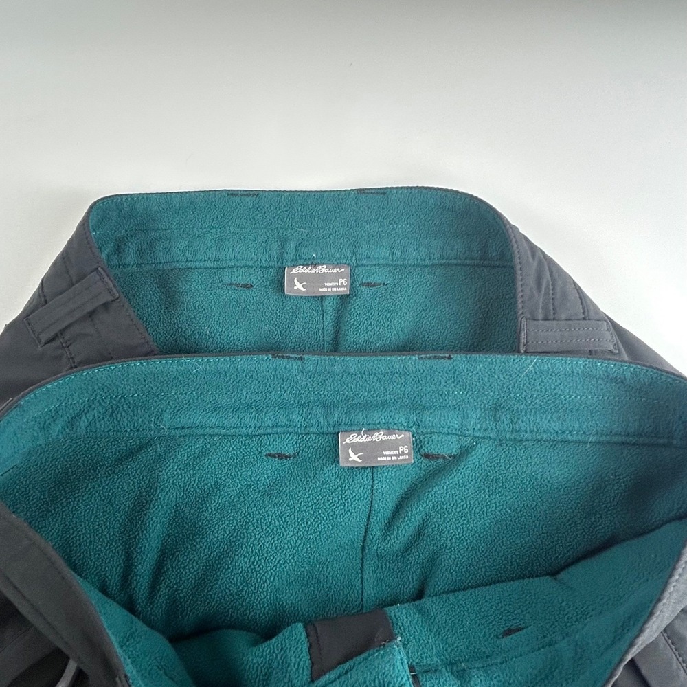 Eddie Bauer WMNS 6P Guide Pro Fleece Lined Cargo Pants Black Lot of 2 Hiking - Picture 5 of 6